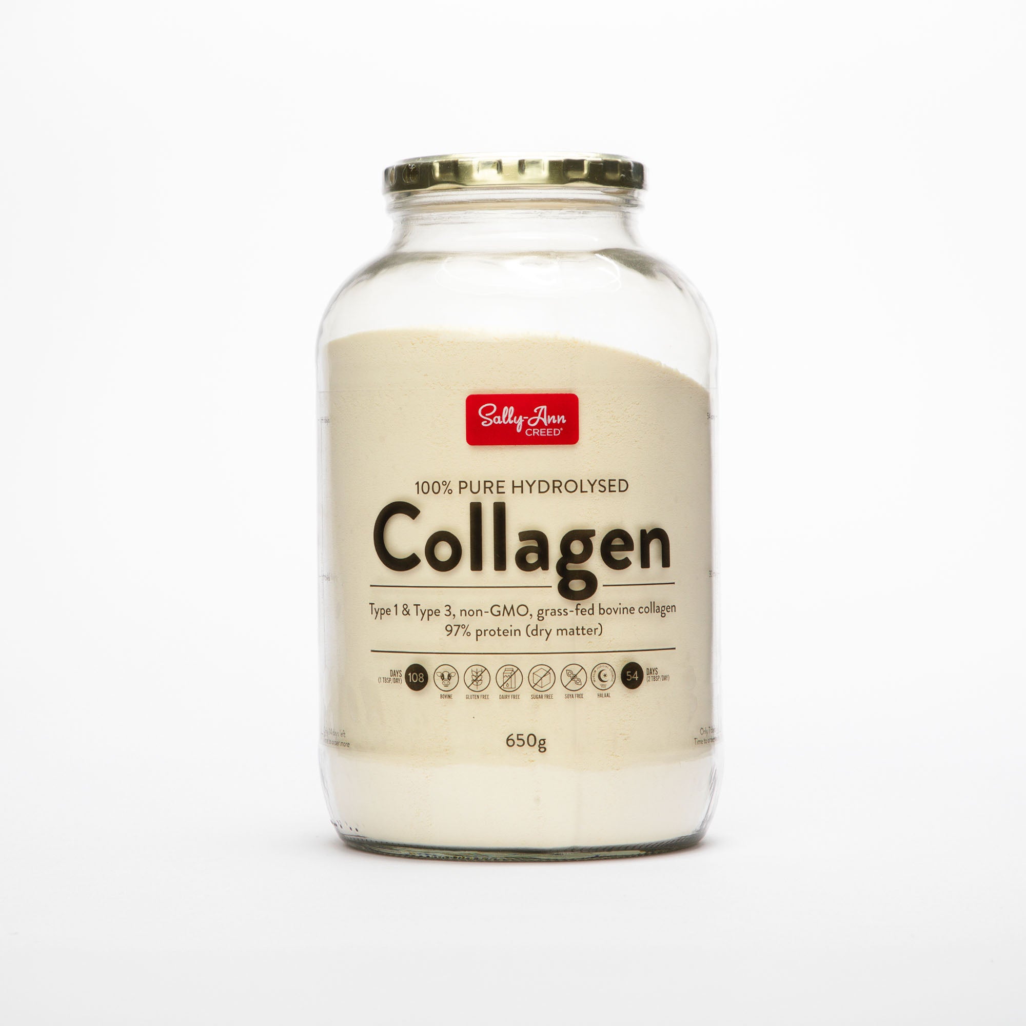 Pure Hydrolysed Collagen Glass Jar