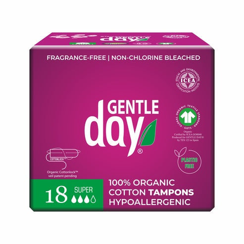 Gentle Day Organic Cotton Tampons – Super