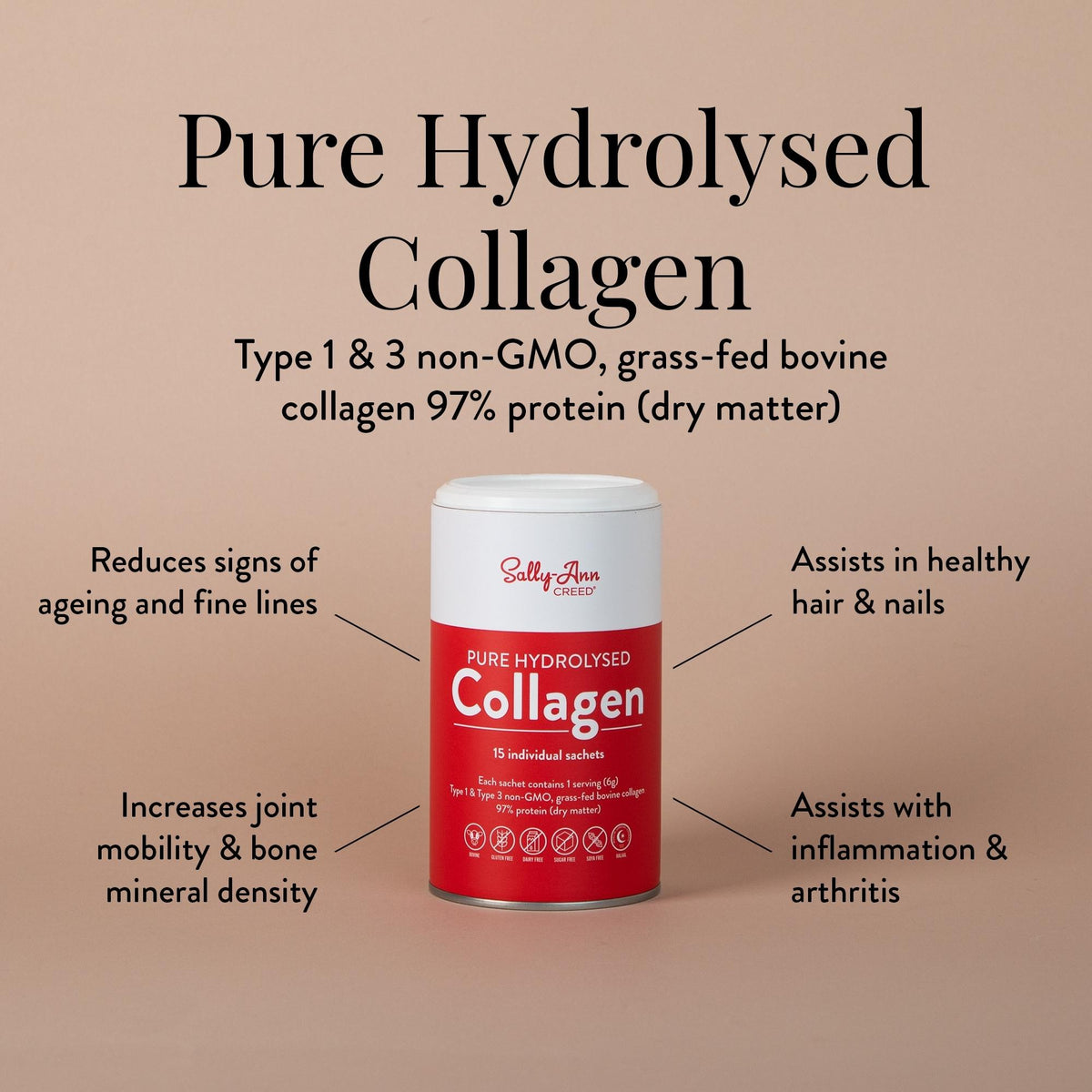 Pure Hydrolysed Collagen Sachet Tube