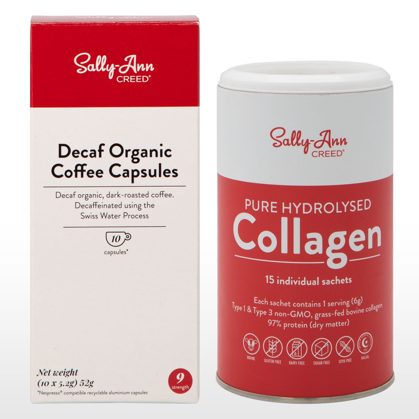 Decaf Coffee Capsules & Collagen Tube
