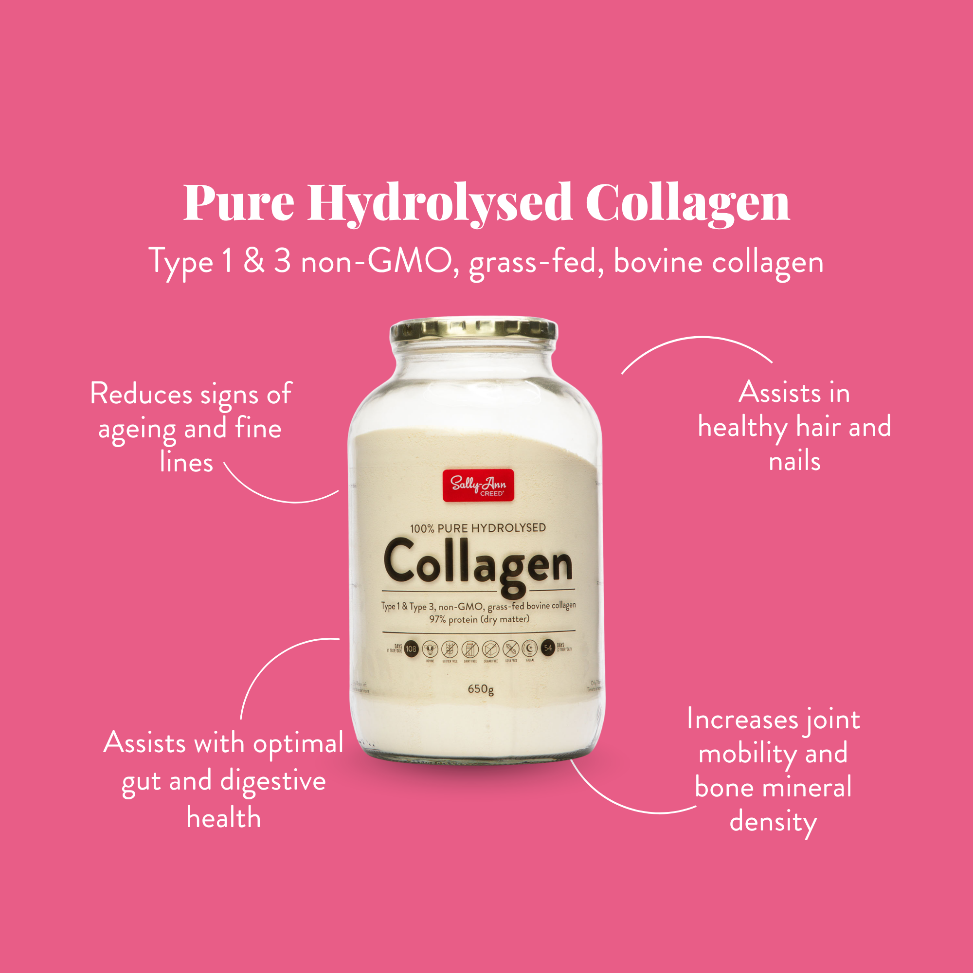 Collagen Pure Hydrolysed (Grass Fed Bovine)