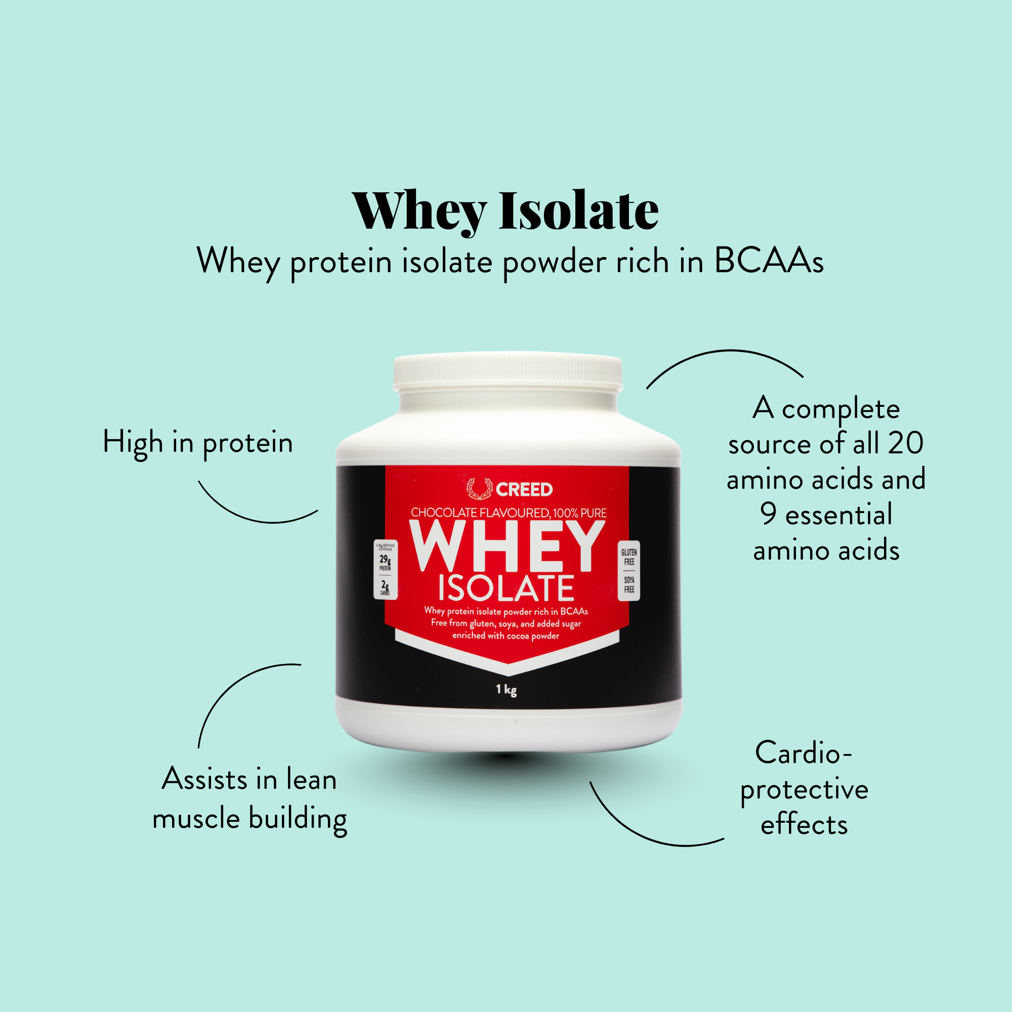 1kg Creed Whey Isolate (Chocolate)
