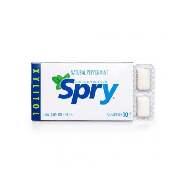Spry Gum Peppermint flavour 1 box with 10 pieces