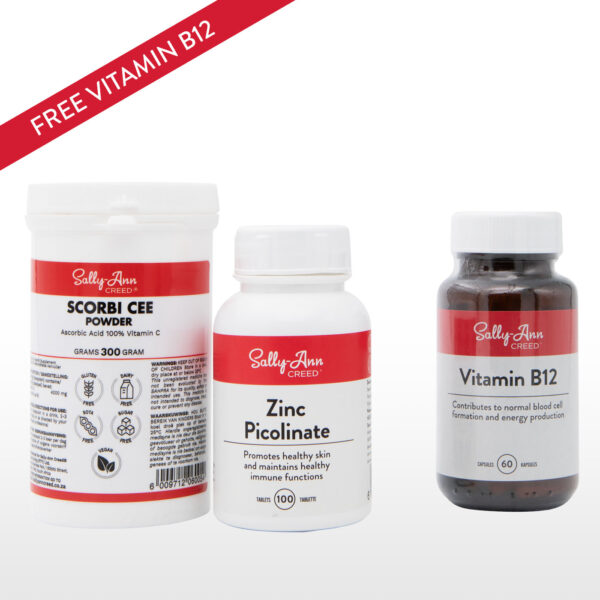 Scorbi Cee & Zinc Picolinate + FREE Vitamin B12