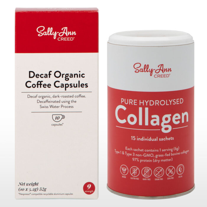 Decaf Coffee Capsules & Collagen Tube Combo